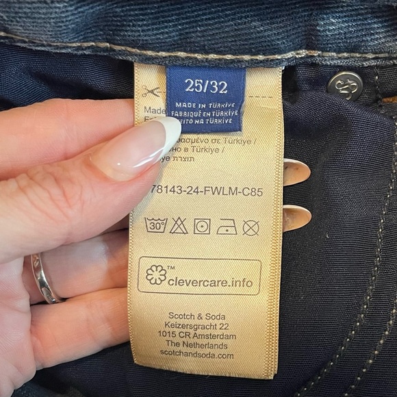 Scotch and Soda The Tide Workwear Balloon Jeans 25 Barrel Leg Dark Wash Baggy - Picture 13 of 13